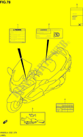 ETIQUETA (AN650L4 E02) para Suzuki BURGMAN 650 2014