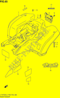 GUARDABARROS TRASERO (LT A750XL3 P28) para Suzuki KINGQUAD 750 2013