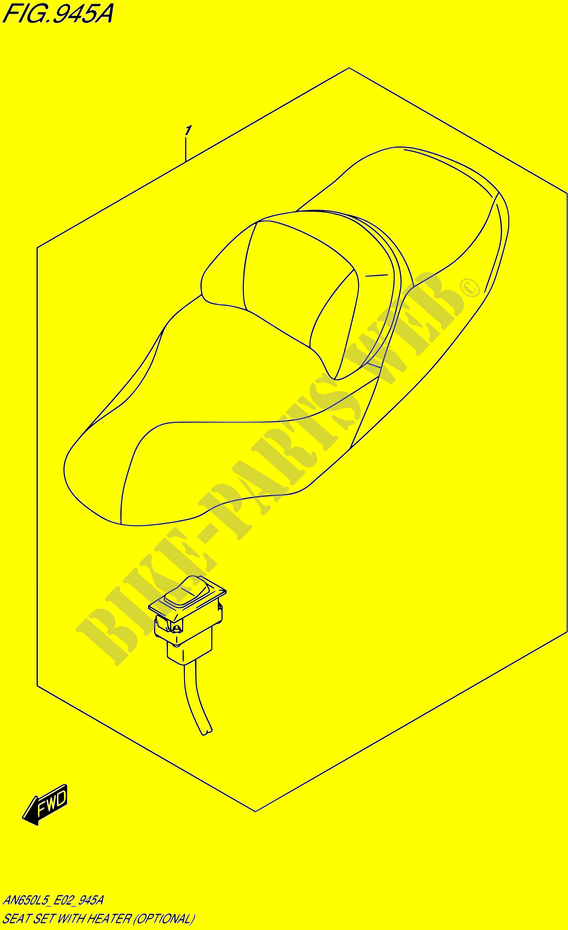 ASIENTO CALEFACTABLE (OPTIONAL) (AN650L5 E19) para Suzuki BURGMAN 650 2015