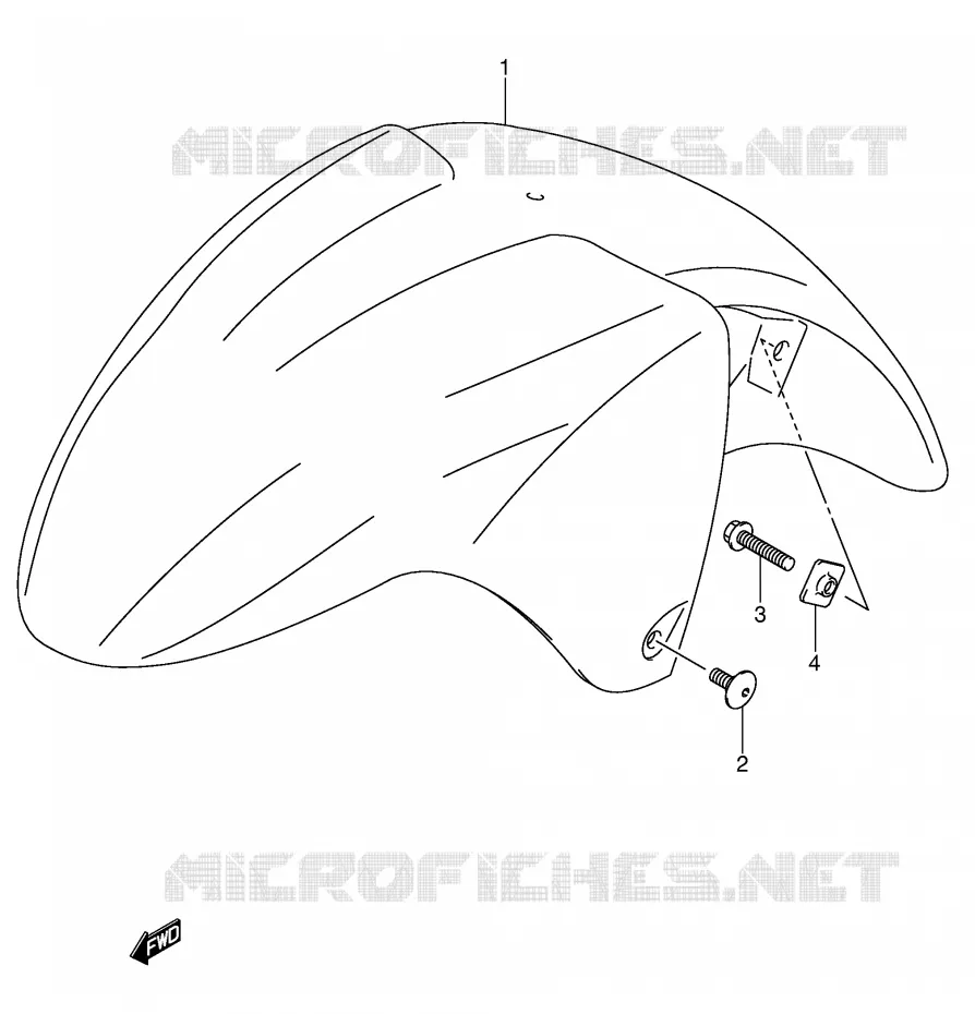 PARACHOQUES FRONTAL (MODELO K3) Suzuki MOTO 750 GSX-F 2003  GSX750FK3(E2)
