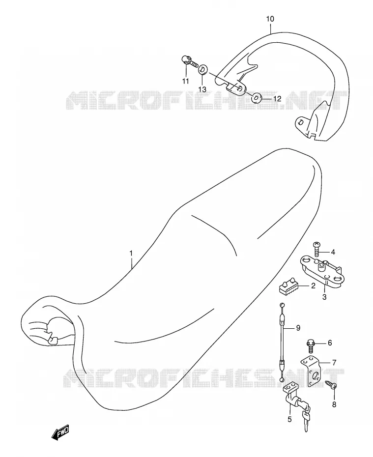 ASIENTO (MODELO K3) Suzuki MOTO 750 GSX-F 2003  GSX750FK3(E2)