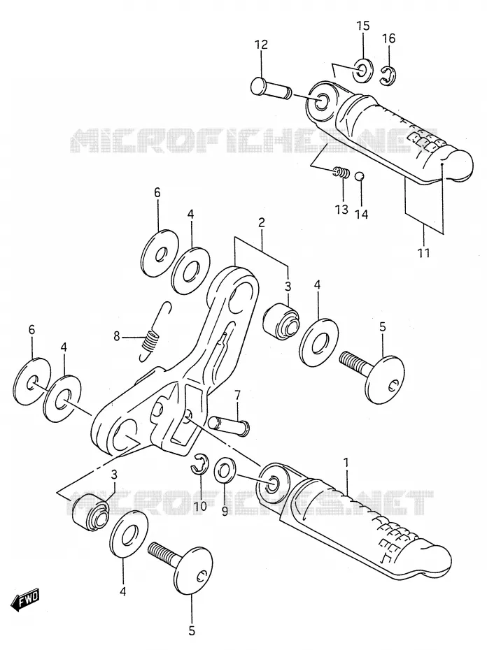 SOPORTE PIE Suzuki MOTO 600 GSX-F 1996  GSX600FT(E28)