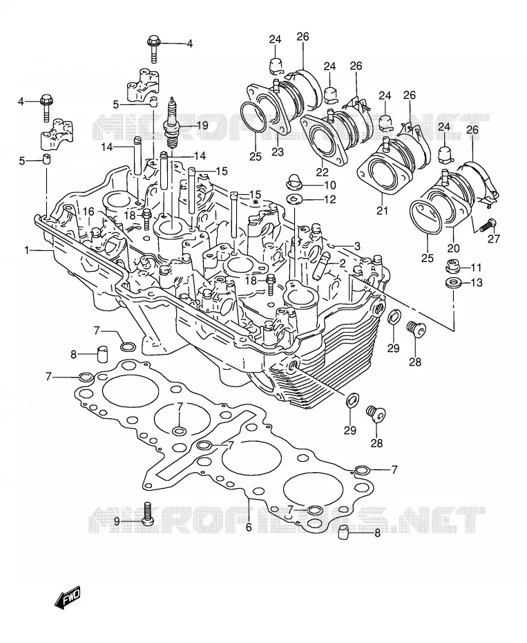CULATA Suzuki MOTO 600 GSX-F 1993  GSX600FP(E2)