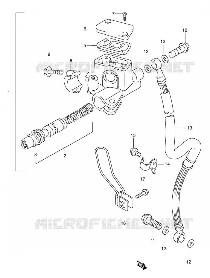 TUBO FRENO DELANTERO Suzuki SCOOTER 125 BURGMAN 1998  AN125W(E2)