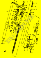 HORQUILLA DELANTERA (MODELO D F.NO.111266~ / MODELO E/F/G/J) para Suzuki RG 50 1985