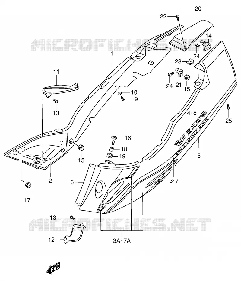 CUBRE ESTRUCTURA (MODELO R/S) Suzuki MOTO 900 RF 1997  RF900RV(E2)