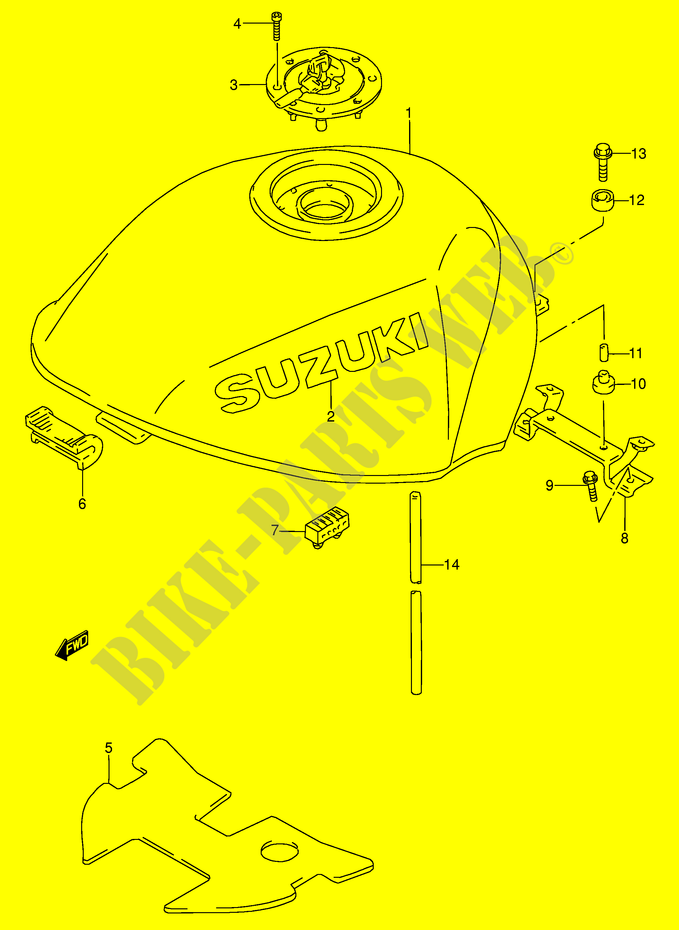 DEPOSITO COMBUSTIBLE (MODELO V) para Suzuki RF 600 1993