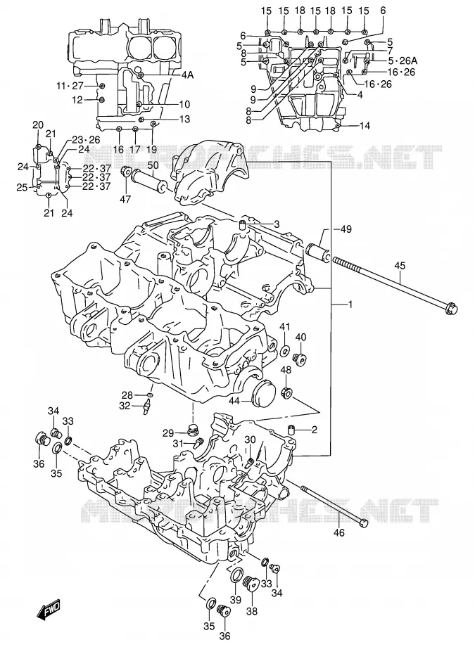 CARTER  Suzuki MOTO 600 RF 1994  RF600RR(E2)