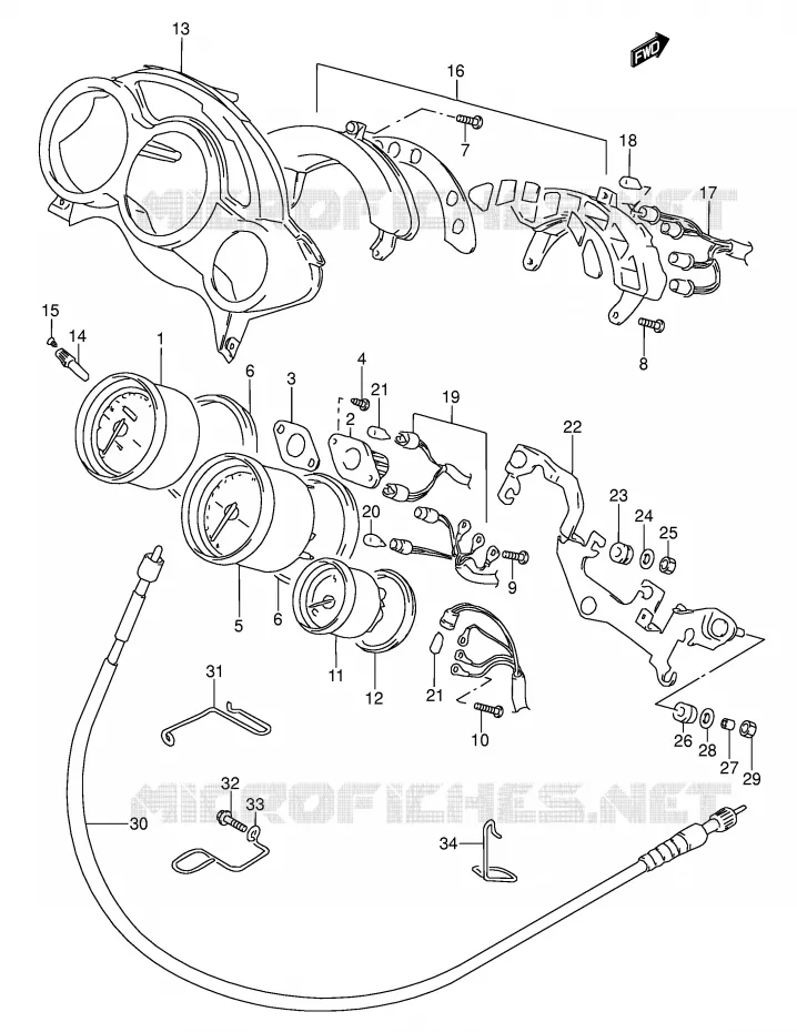 VELOCIMETRO (MODELO T/V) Suzuki MOTO 600 RF 1996  RF600RUT(E2)