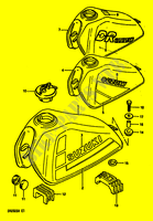 DEPOSITO COMBUSTIBLE (MODELO F/G/H) para Suzuki DR 250 1986