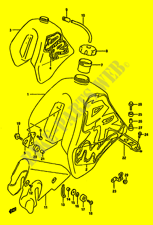 DEPOSITO COMBUSTIBLE (MODELO N/P E24) para Suzuki DR 350 1992