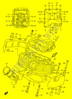 CULATA (REAR)(MODELO W/X/Y) para Suzuki INTRUDER 1500 1998