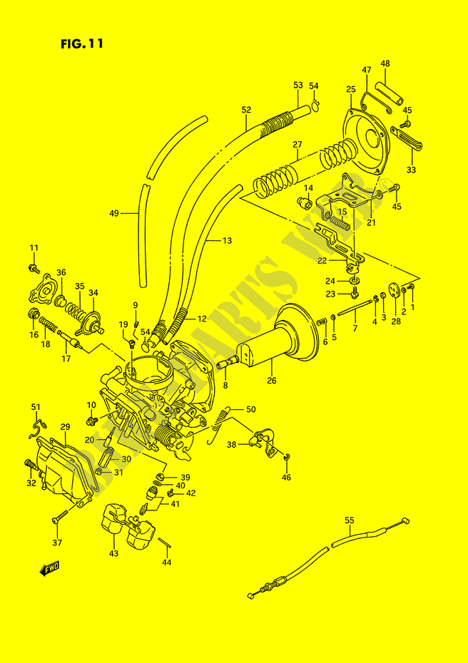 CARBURADOR (FRONT)(MODELO H/J/K/L/M/N/P/R) para Suzuki INTRUDER 1400 1987