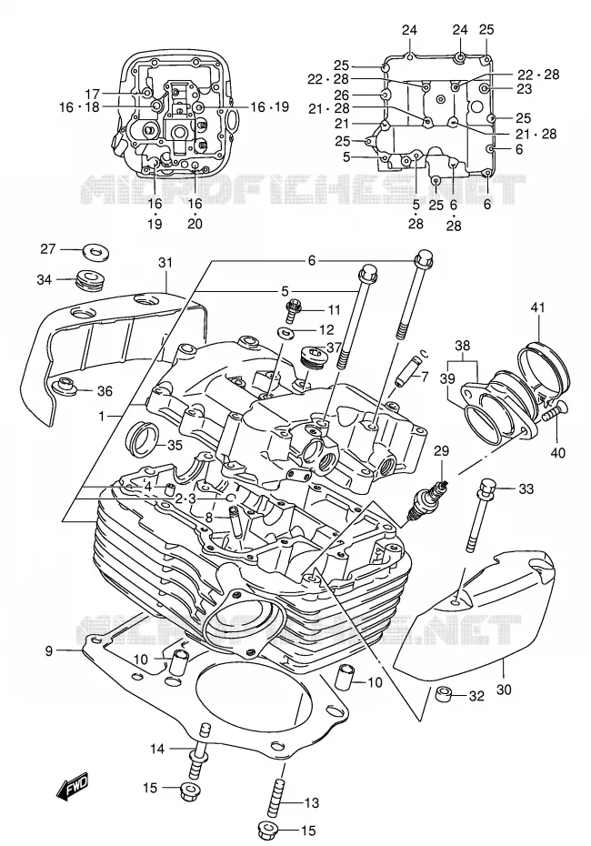 CULATA (REAR) Suzuki MOTO 1400 INTRUDER 2005  VS1400K5(E3/E28)