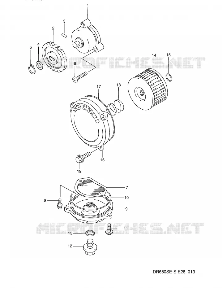 BOMBA ACEITE Suzuki MOTO 650 DR 1995  DR650SES(E28)