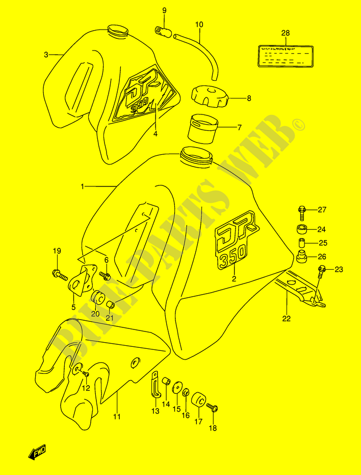 DEPOSITO COMBUSTIBLE (MODELO L/M) para Suzuki DR 350 1994