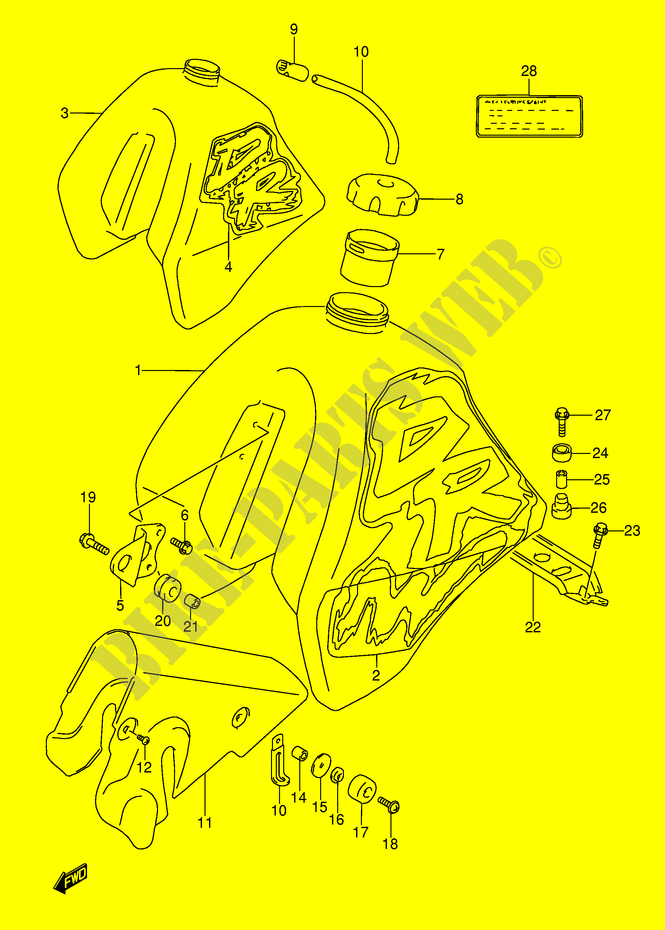 DEPOSITO COMBUSTIBLE (MODELO N/P) para Suzuki DR 350 1995