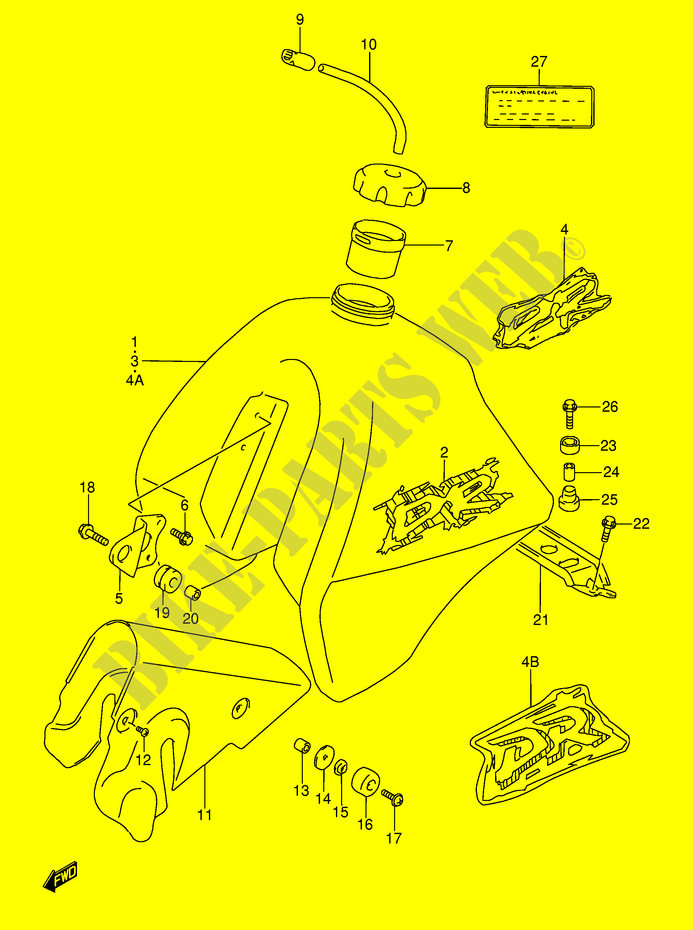 DEPOSITO COMBUSTIBLE (MODELO R/S/T) para Suzuki DR 350 1994