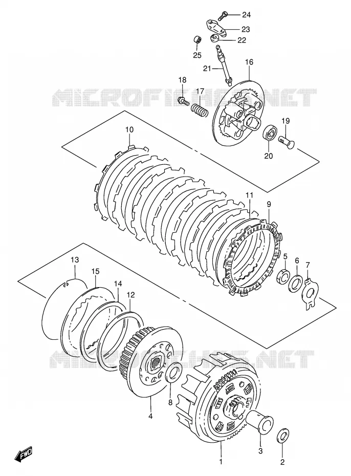 EMBRAGUE Suzuki MOTO 650 DR 1998  DR650SEW(E4)
