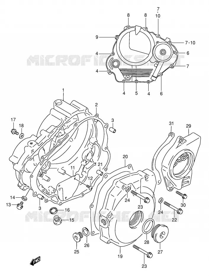 TAPA CARTER Suzuki MOTO 350 DR 1993  DR350P(E1)