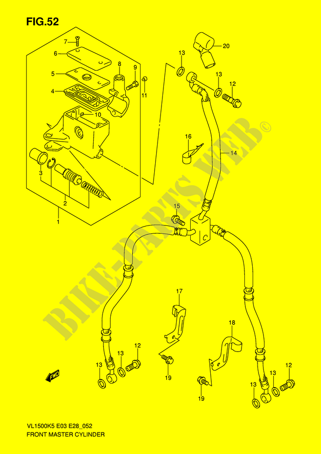 CILINDRO PRINCIPAL DELANTERO (MODELO K5/K6) para Suzuki BOULEVARD 1500 2006