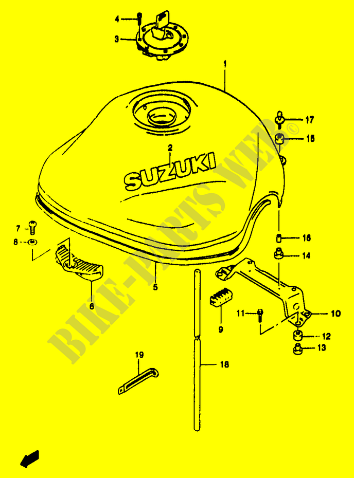 DEPOSITO COMBUSTIBLE (MODELO Y) para Suzuki BANDIT 1200 2000