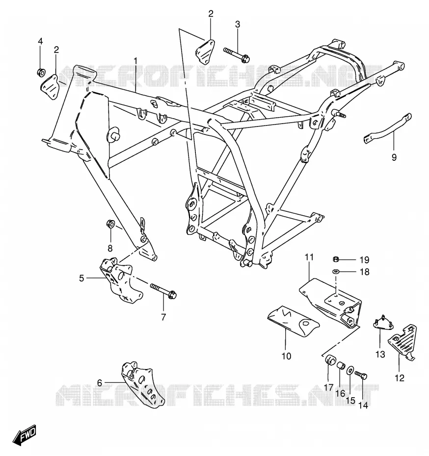 ESTRUCTURA Suzuki MOTO 125 GS 1982  GS125EEZ(E1)
