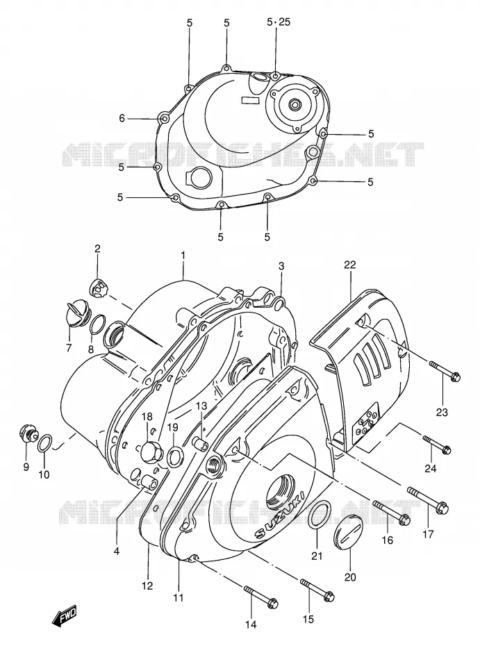 TAPA CARTER Suzuki MOTO 125 GN 1994  GN125R(E1)