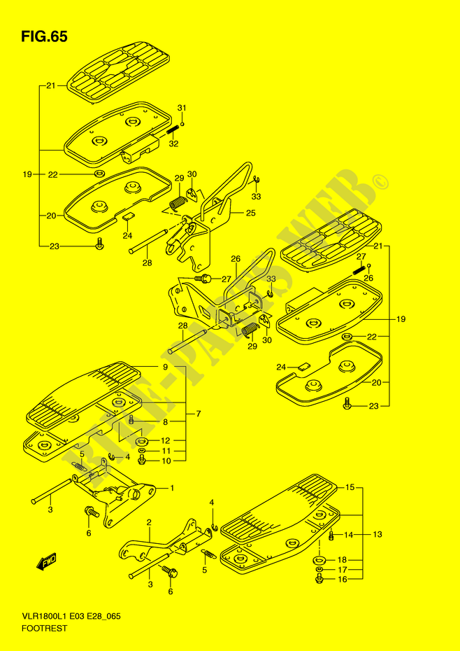 REPOSAPIÉS (VLR1800TL1 E28) para Suzuki INTRUDER 1800 2011