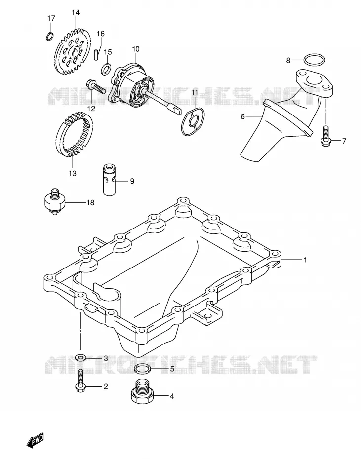 CARTER - BOMBA ACEITE Suzuki MOTO 1000 GSX-R 2004  GSX-R1000U2K4(E2)