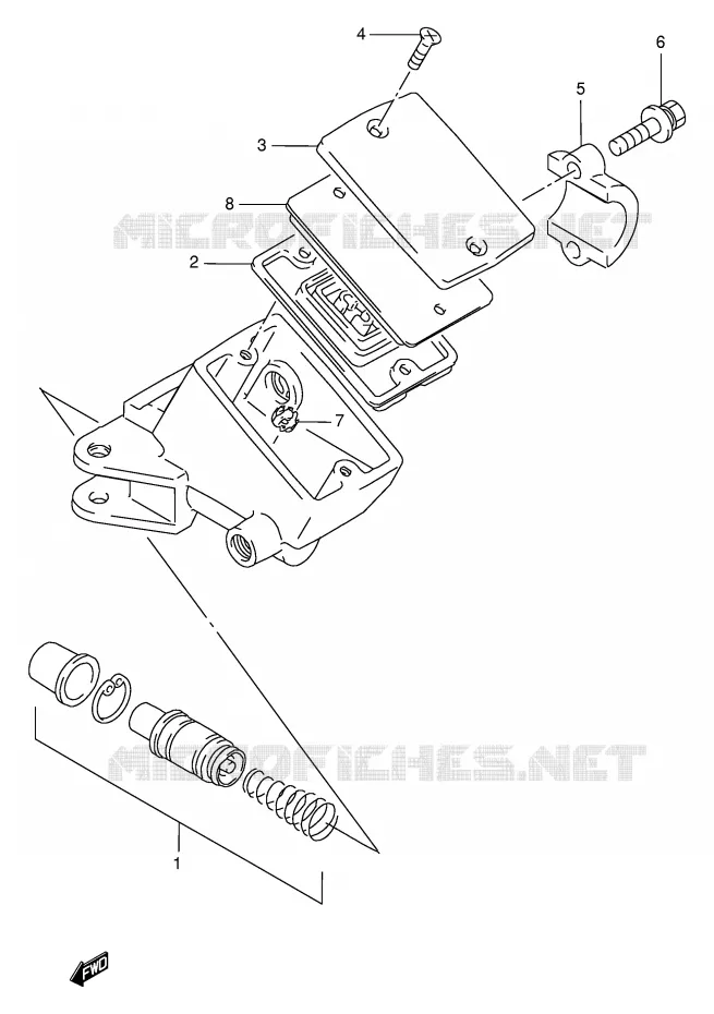 CILINDRO PRINCIPAL DELANTERO (MODELO P/R) Suzuki MOTO 1100 GSX-R 1998  GSX-R1100WW(E2)