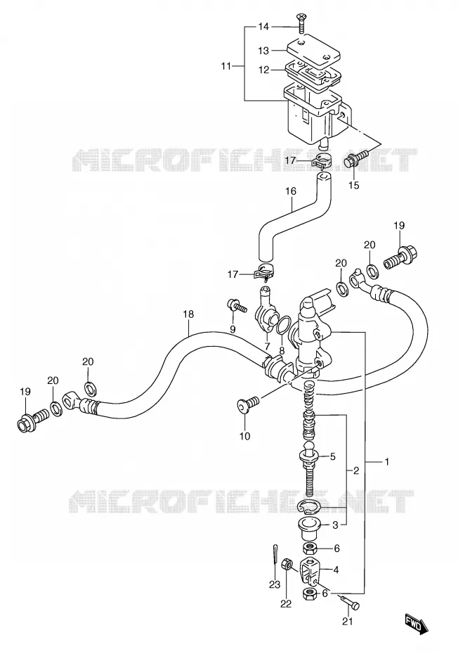 CILINDRO PRINCIPAL TRASERO Suzuki MOTO 600 GSX-R 2000  GSX-R600Y(E2)