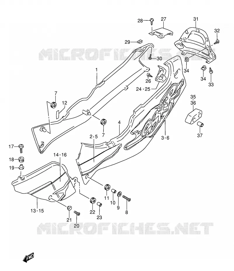 CUBRE ESTRUCTURA (MODELO S) Suzuki MOTO 1100 GSX-R 1995  GSX-R1100WSKS(E28)