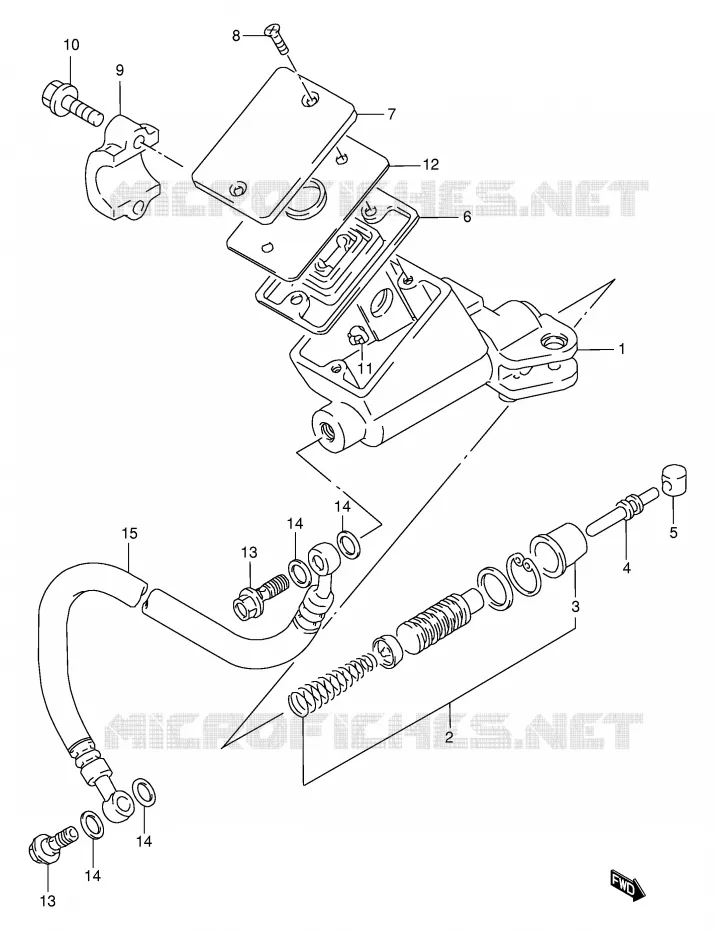 EMBRAGUE CILINDRO (MODELO S/T/V/W) Suzuki MOTO 1100 GSX-R 1997  GSX-R1100WV(E2)