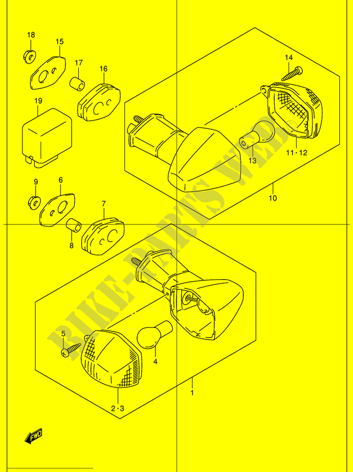 LAMPARA INTERMITENCIA (GSF1200SK1/SK2/SK3/SK4/K5/ZK5) para Suzuki BANDIT 1200 2002