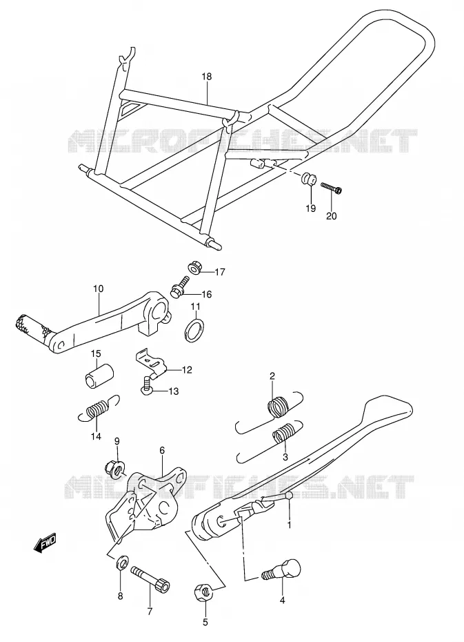 SOPORTE Suzuki MOTO 1100 GSX-R 1995  GSX-R1100WSKS(E28)