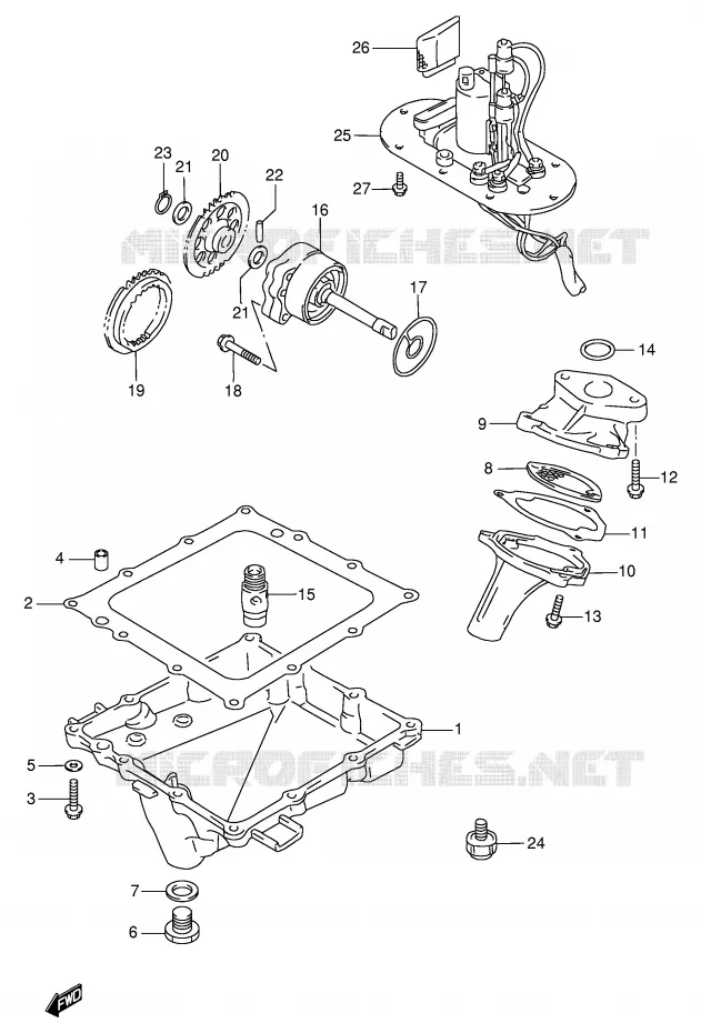 CARTER - BOMBA ACEITE - BOMBA INYECCION (MODELO T/V) Suzuki MOTO 750 GSX-R 1999  GSX-R750X(E2)