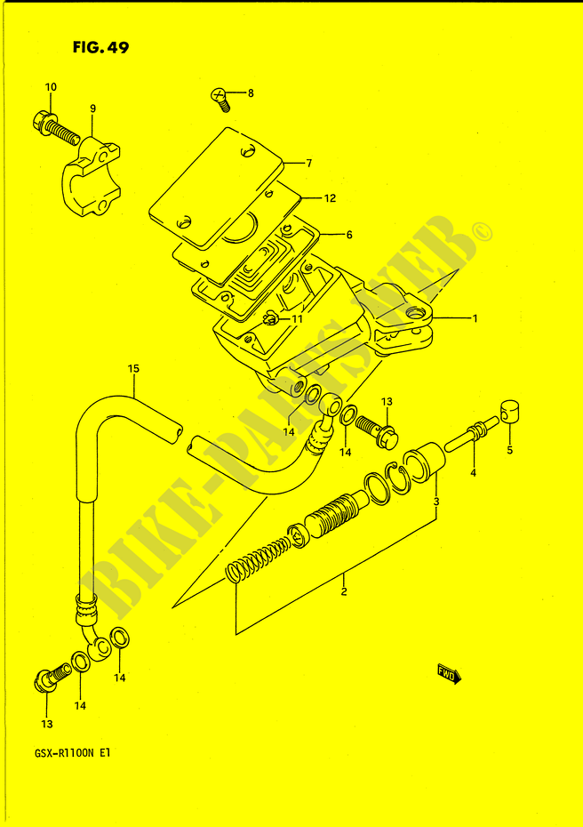 CILINDRO PRINCIPAL EMBRAGUE (E18,E39) para Suzuki GSX-R 1100 1992