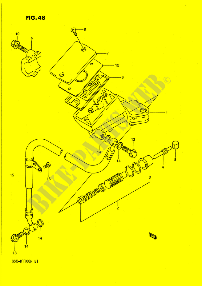 CILINDRO PRINCIPAL EMBRAGUE para Suzuki GSX-R 1100 1992