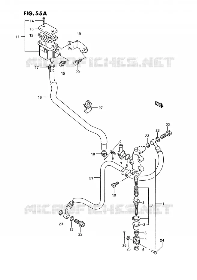 CILINDRO PRINCIPAL TRASERO (MODELO R/S) Suzuki MOTO 750 GSX-R 1992  GSX-R750WN(E2)