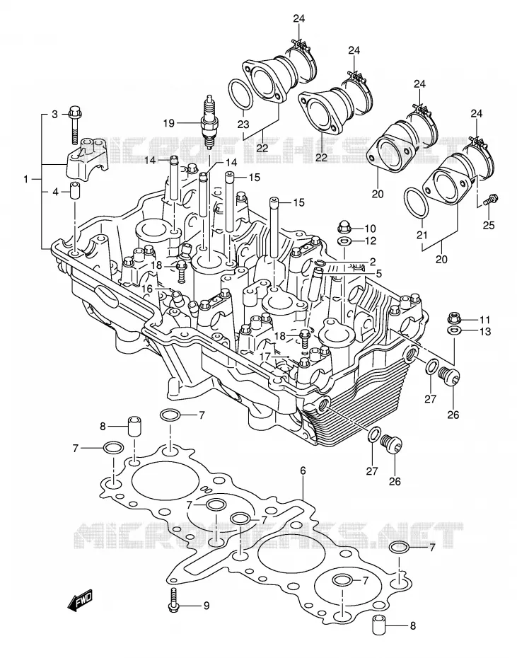 CULATA Suzuki MOTO 650 BANDIT 2006  GSF650AK6(E2)