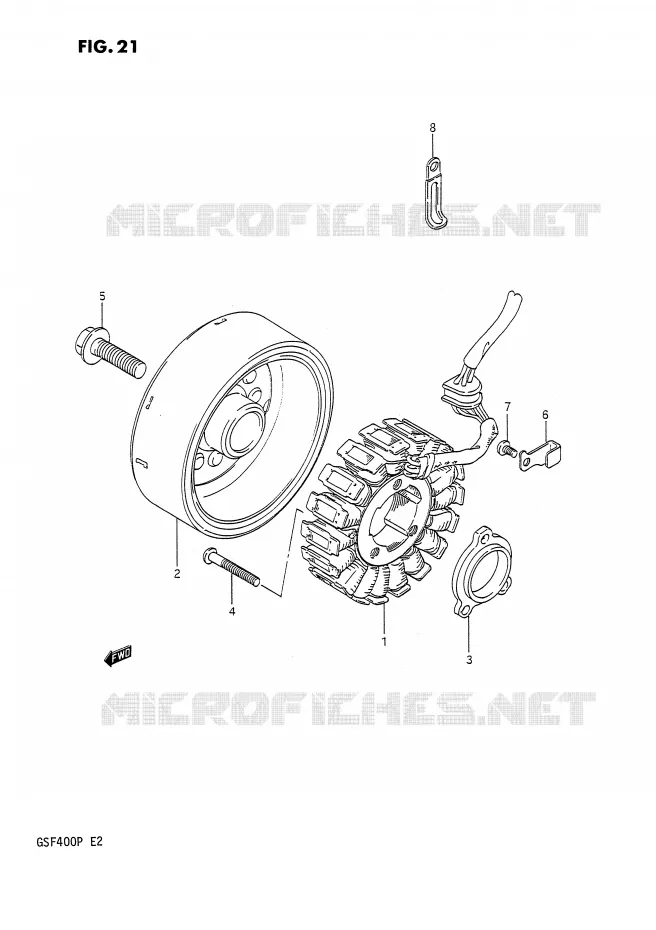 GENERADOR Suzuki MOTO 400 BANDIT 1991  GSF400M(E2)