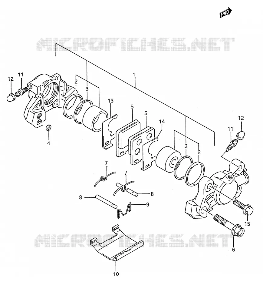 PINZA TRASERA (MODELO R/S) Suzuki MOTO 750 GSX-R 1992  GSX-R750WN(E28)