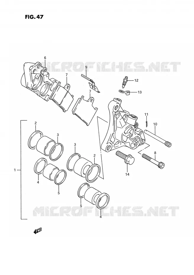 PINZAS DELANTERAS (MODELO N/P) Suzuki MOTO 750 GSX-R 1993  GSX-R750WP(E2)