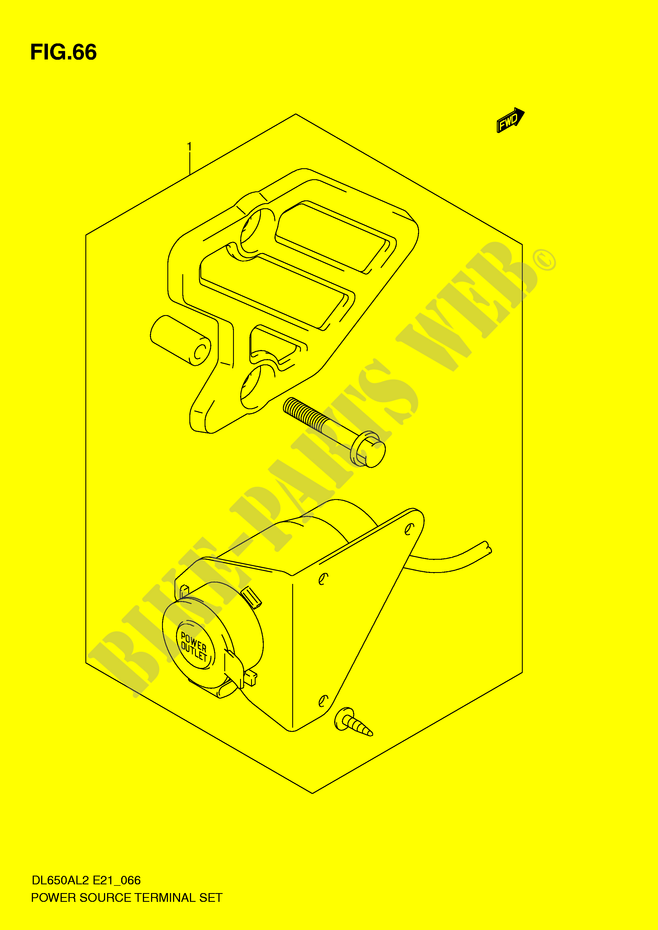 FUENTE DE PODER TERMINAL SET (OPTIONAL) para Suzuki V-STROM 650 2012