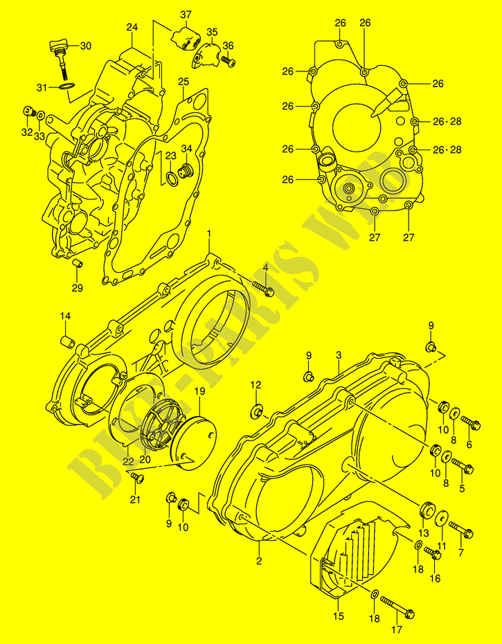 TAPA CARTER (MODELO K1/K2) para Suzuki BURGMAN 250 2000