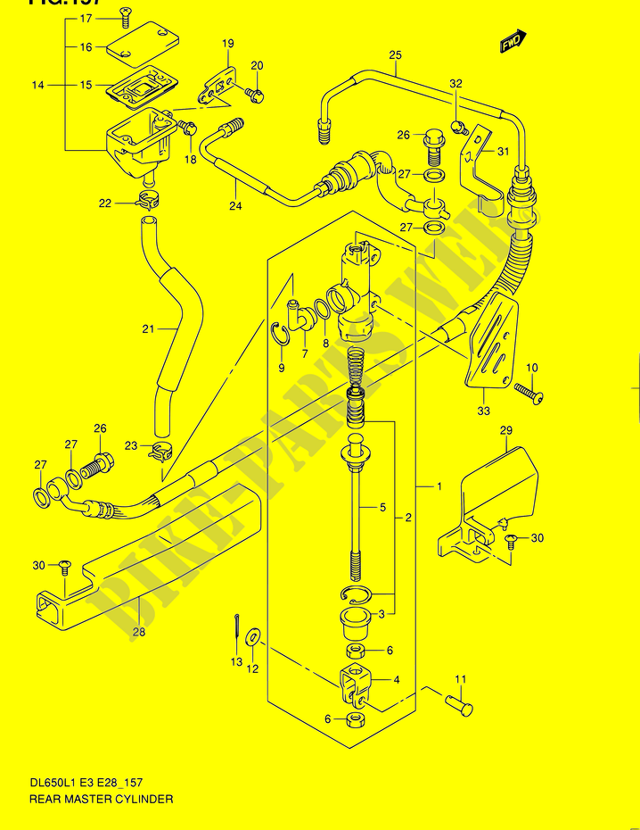 CILINDRO PRINCIPAL TRASERO (DL650AL1 E03) para Suzuki V-STROM 650 2011