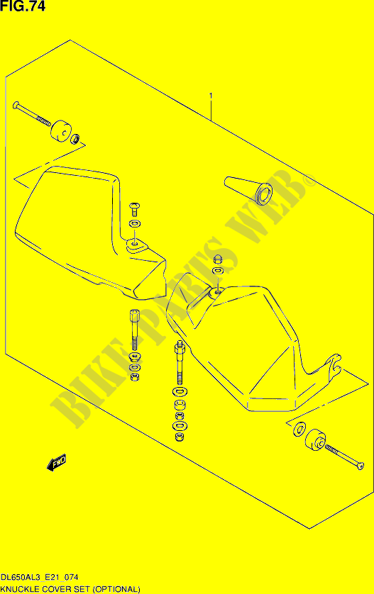 KNUCKLE CUBIERTA (OPTIONAL) para Suzuki V-STROM 650 2015