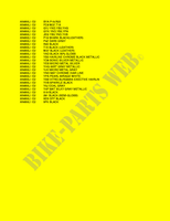 CARTA COLORES para Suzuki BURGMAN 650 2011