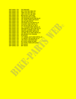 CARTA COLORES para Suzuki BANDIT 1250 2012